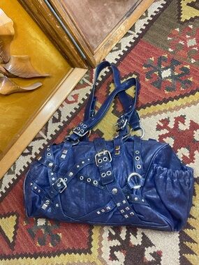 Junior Drake Purple Studded Rocker Y2K 90’s Shoulder Bag